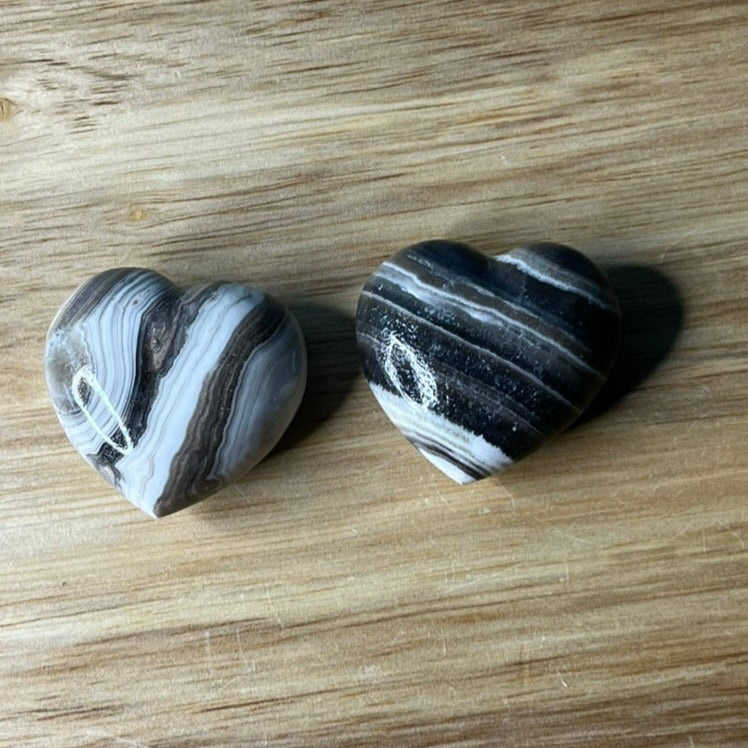 Zebra Calcite Hearts - B