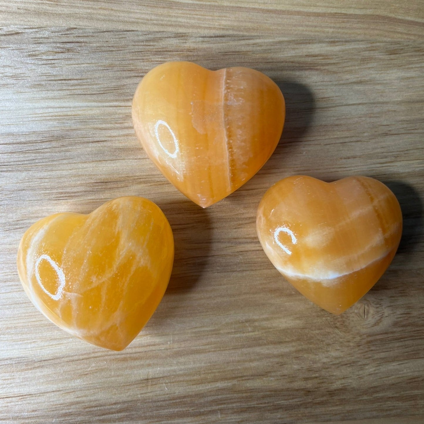 Orange Calcite Hearts