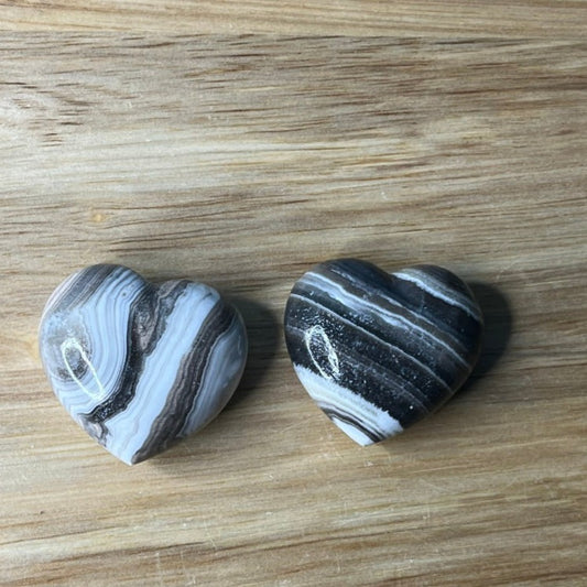 Zebra Calcite Hearts - B