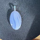 Blue Lace Agate pendant - A