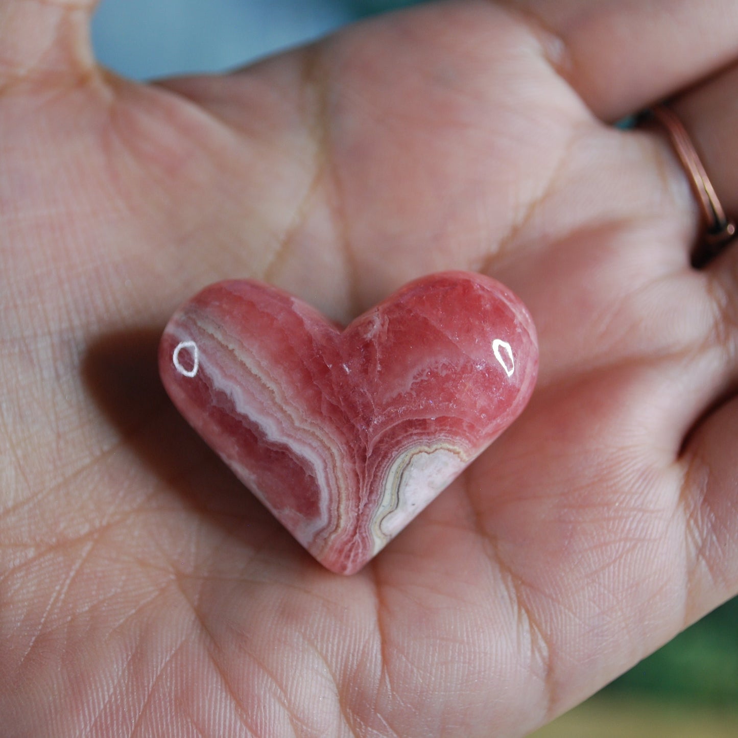 Rhodochrosite Heart - B