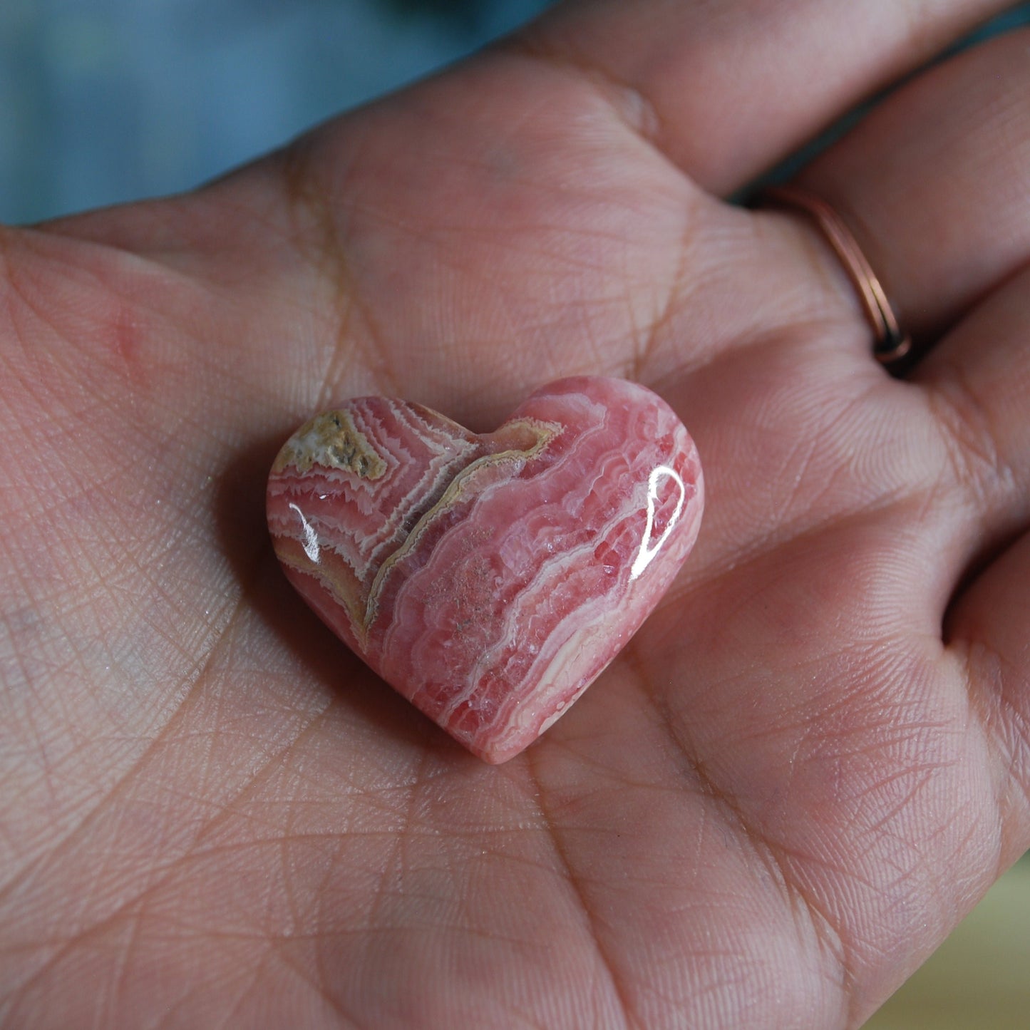 Rhodochrosite Heart - C