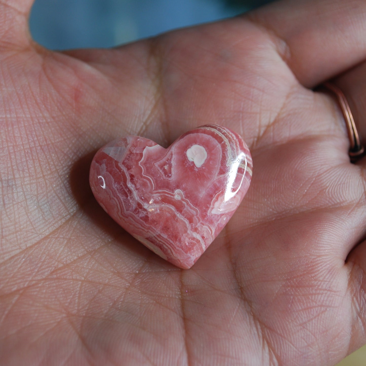 Rhodochrosite Heart - C