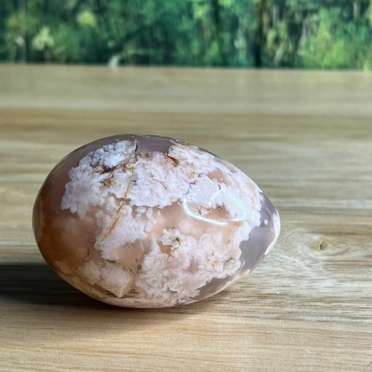 Flower Agate Egg - H