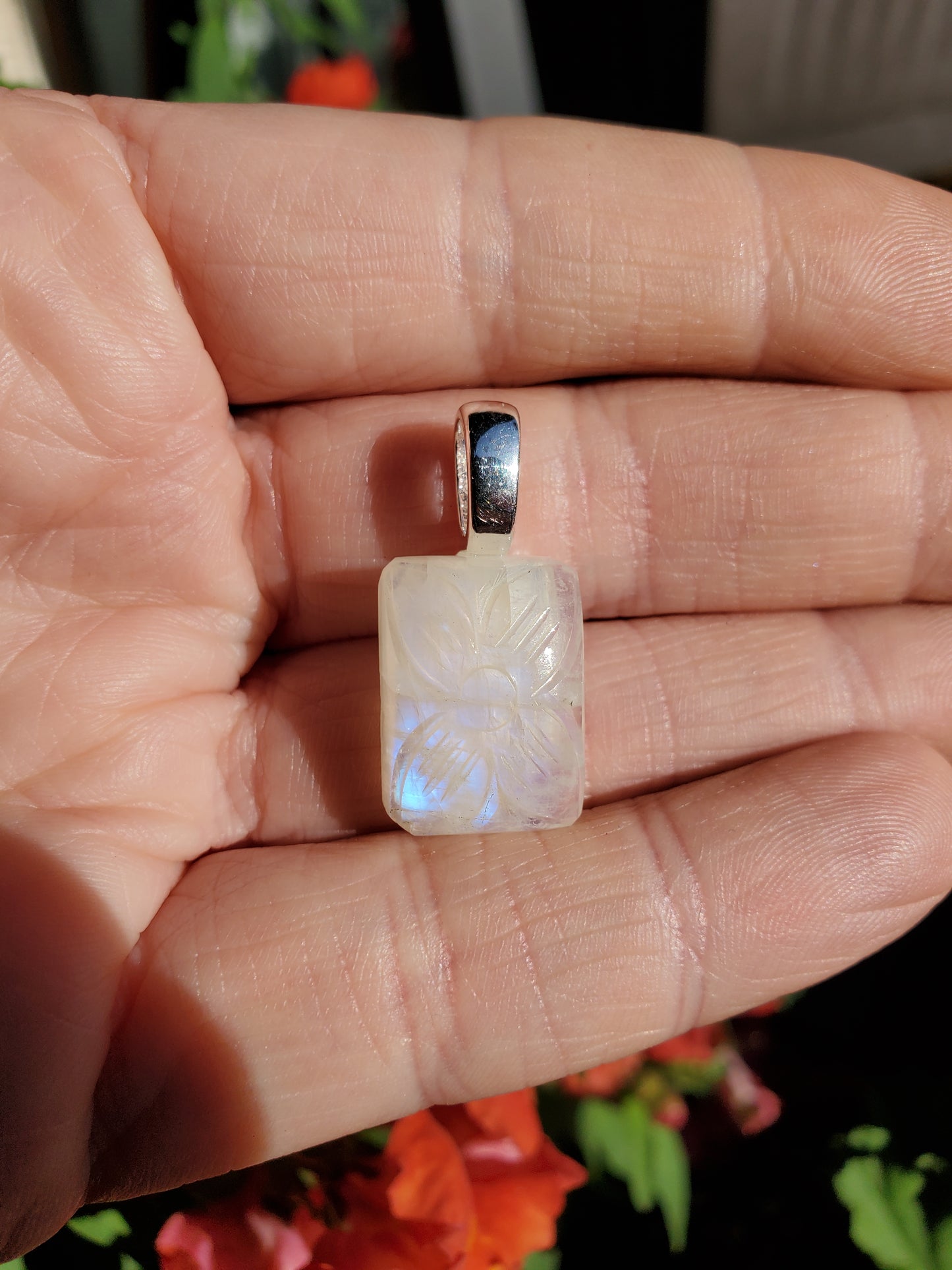 Rainbow Moonstone pendant