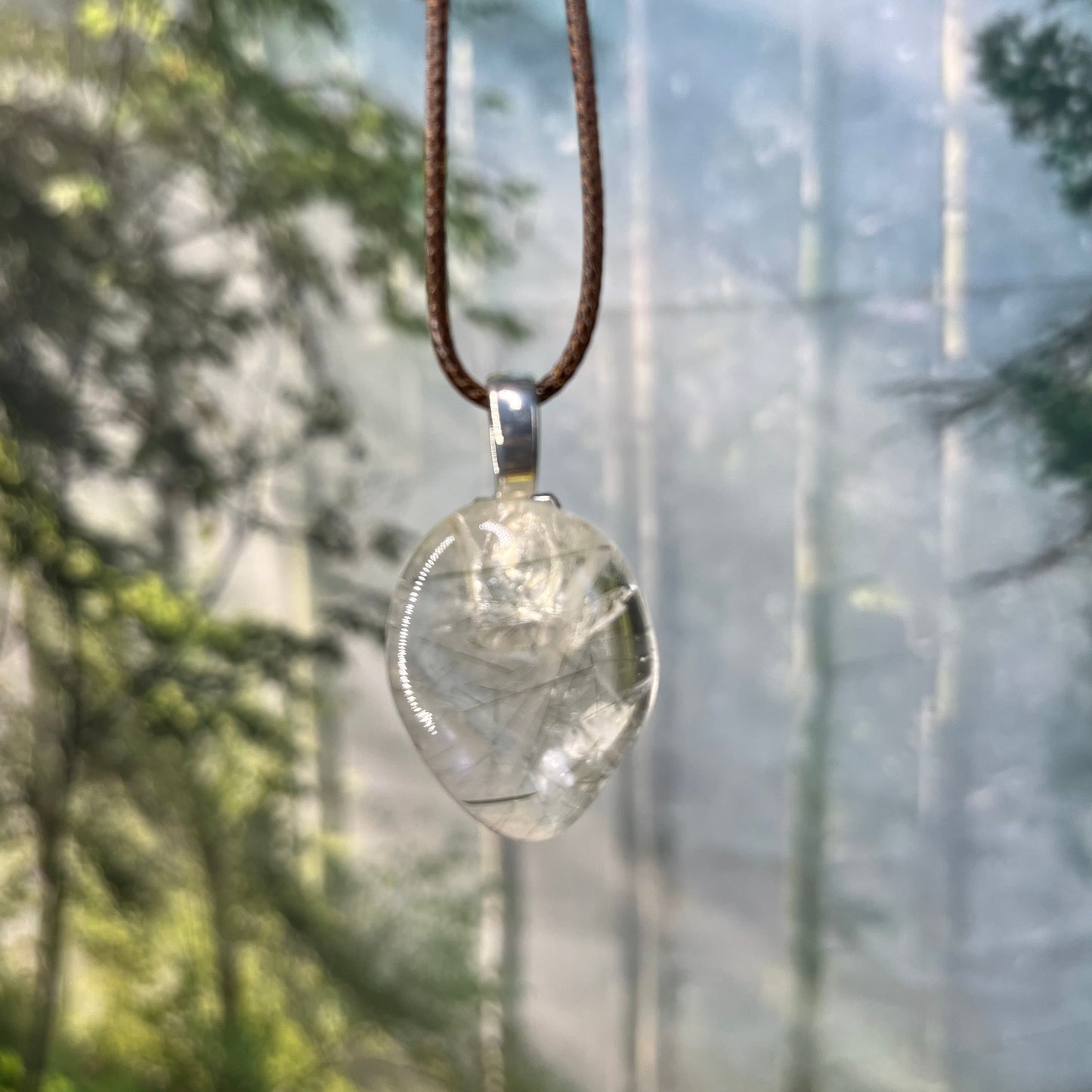 Tourmalined Quartz Pendant