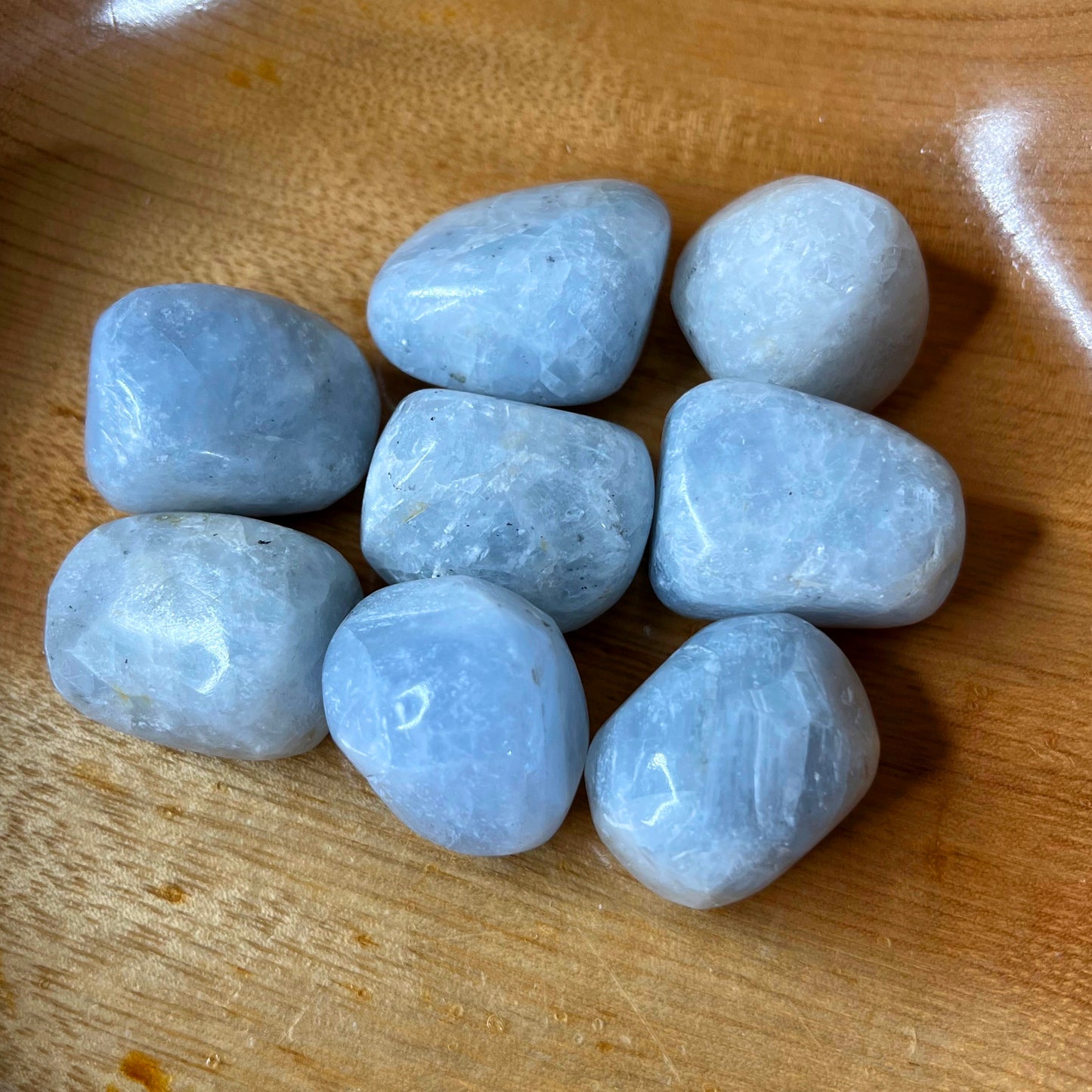 Blue Calcite Tumbles