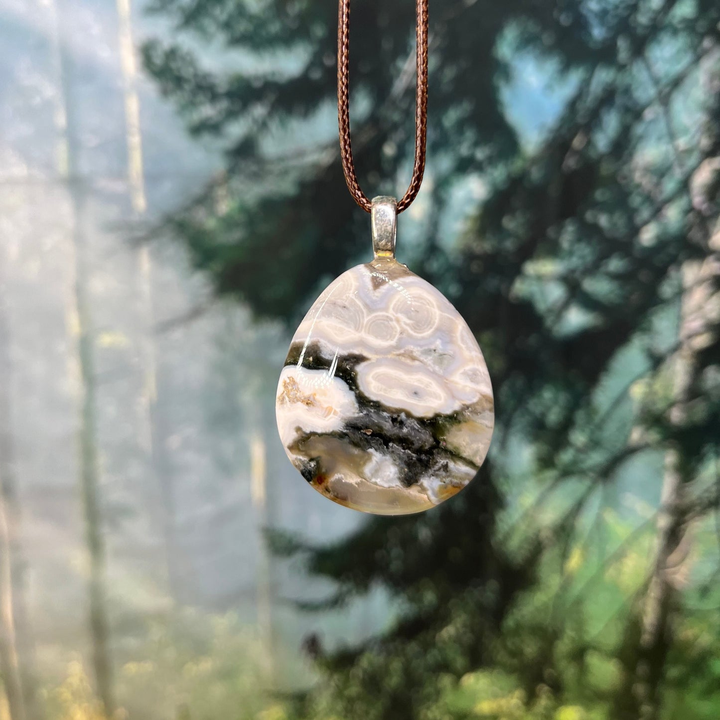 Orbicular Jasper Pendant