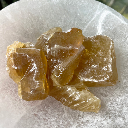 Honey Calcite - Medium, Rough Pieces